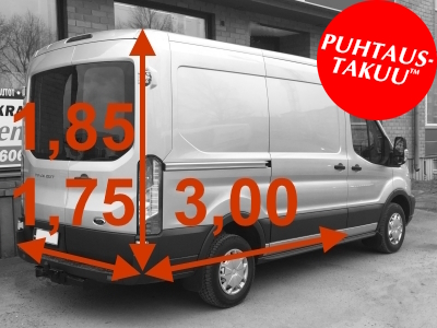Pakettiauton vuokraus ryhmä J 10,5 m&sup3;