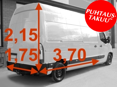 Pakettiauton vuokraus ryhmä K 15 m&sup3;