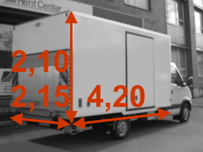 Pakettiauton vuokraus ryhmä L 20 m&sup3;