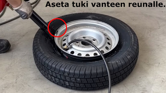 Ilmaiskulaitteen tuen käyttö